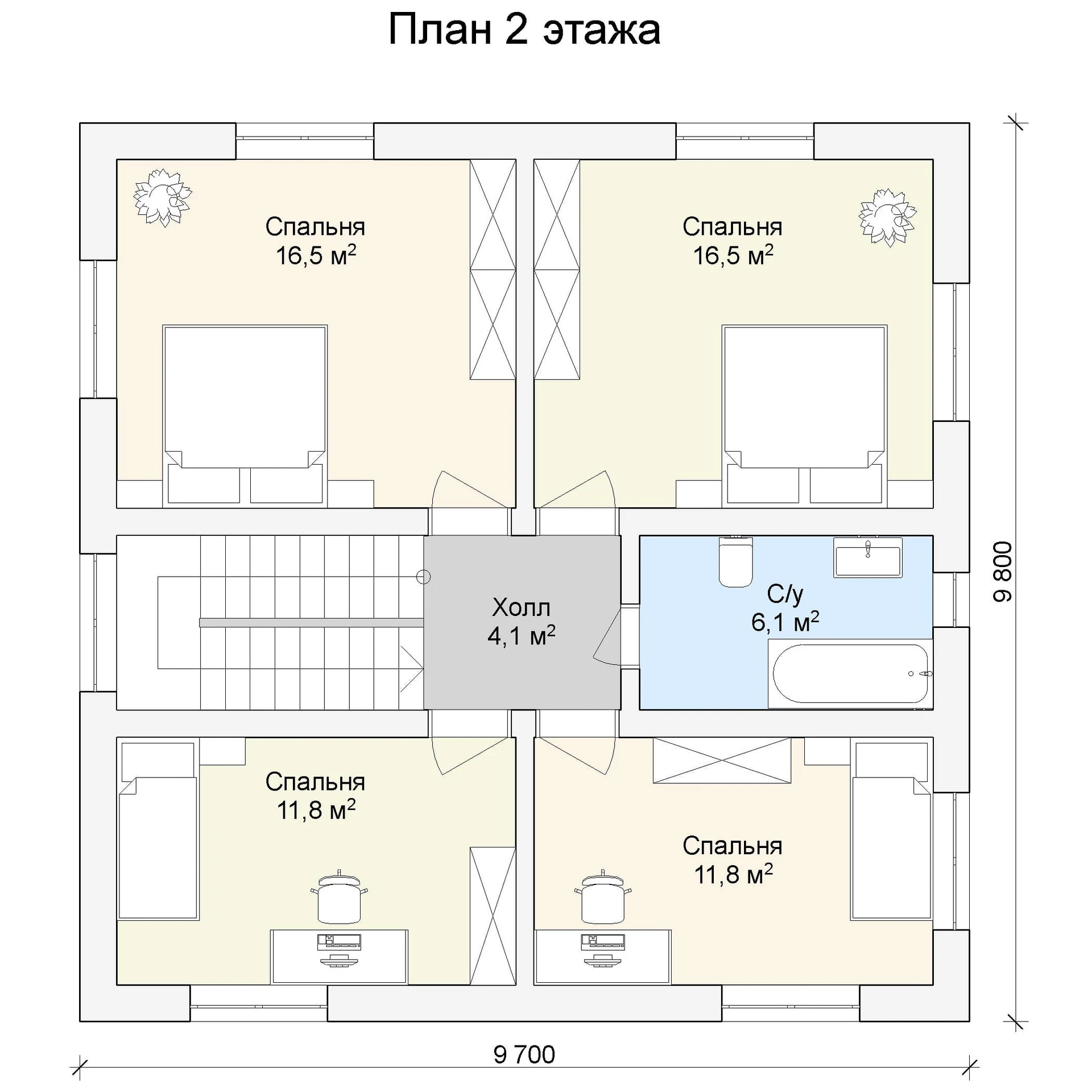 Планировка Яруга этаж №2